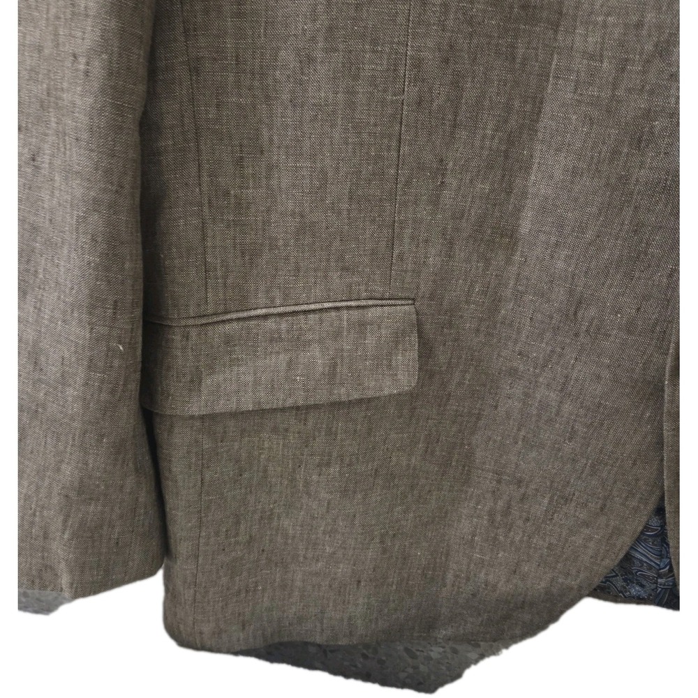 Joseph‎ Abboud Joe 44R Custom Linen Blazer Tan Sport Coat Double Vent 48 Chest - Picture 7 of 11